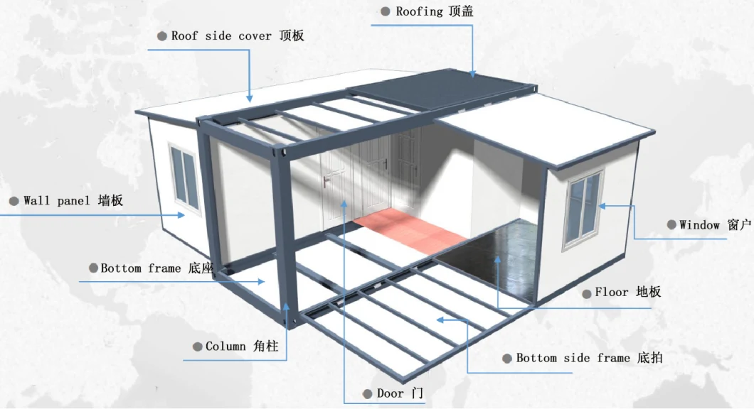 Sandwich Panel 20/40FT Prefab Prefabricated Tiny Luxury Container Portable Mobile Expandable House Price