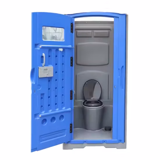 Высококачественный и прочный портативный унитаз из полиэтилена высокой плотности для использования на открытом воздухе.